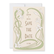 White Lilies Save the Date