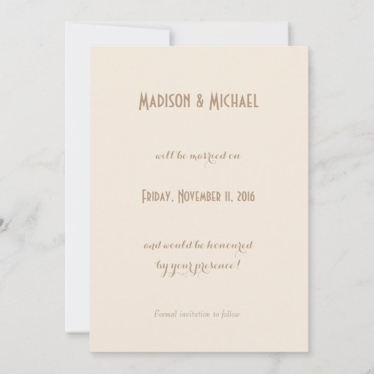 White Lilies Save the Date (Rückseite)