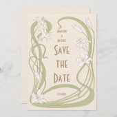 White Lilies Save the Date (Vorne/Hinten)