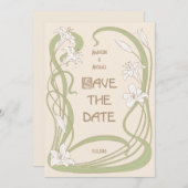 White Lilies Save the Date (Vorne/Hinten)