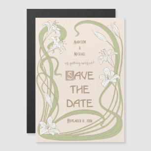 White Lilies Save the Date Magneteinladung