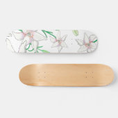 White Lilies Skateboard (Horizontal)