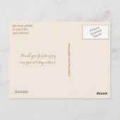 White Lilies Vielen Dank Postkarte (Rückseite)