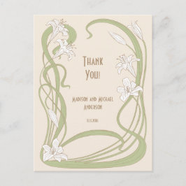 White Lilies Vielen Dank Postkarte