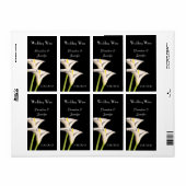 White Lilies Wedding Mini Wine Labels (Vorne)