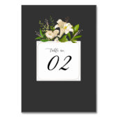 White Lilies Wedding Tischnummer (Vorderseite)