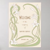 White Lilies Wedding Willkommen Poster (Vorne)