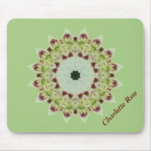 White Lily 16 Point Star Kaleidoscope Mousepad (Vorne)