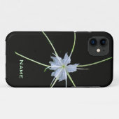 White Lily auf Black iPhone Case (Rückseite (Horizontal))