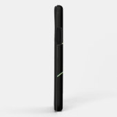 White Lily auf Black iPhone Case (Hinten/Rechts)