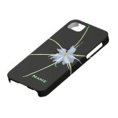 White Lily auf Black iPhone Case (unten)