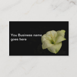 White Lily auf der Black Customizable Business Car Visitenkarte