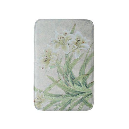 White Lily Badematte (Vorderseite Vertikal)