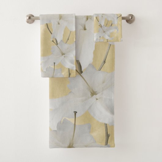 White Lily Blossom Glam 3a Badhandtuch Set (Insitu)