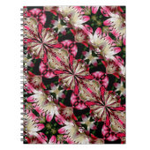 White Lily Blume Abstrakt Art Notebook Notizblock (Vorderseite)