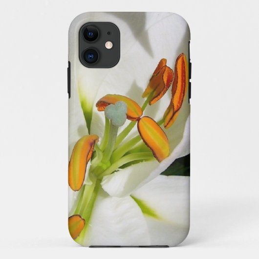 White Lily Case-Mate iPhone Hülle (Rückseite)