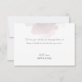 White Lily Dankeschön Card - Elegantes Blumendesig Dankeskarte (Rückseite)