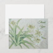 White Lily Dankeskarte (Vorne/Hinten)