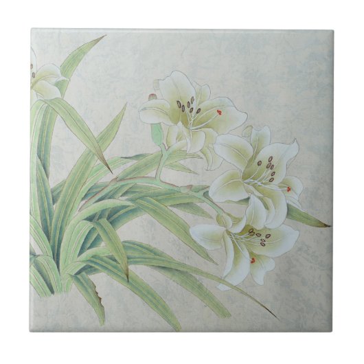 White Lily Fliese (Vorderseite)