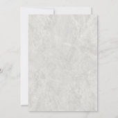 White Lily Floral Marble Wedding Response Card Einladung (Rückseite)