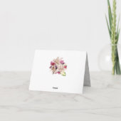 White Lily floral Marmor Hochzeit Danke Karte (Rückseite)