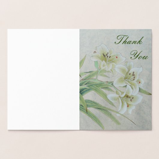 White Lily Folienkarte (Innenseite)