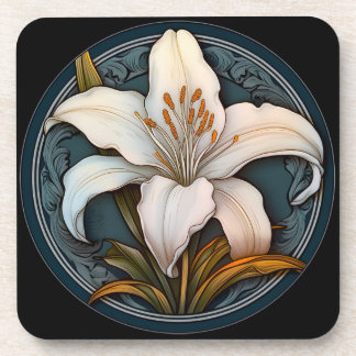 White Lily Getränkeuntersetzer