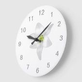 White Lily. Große Wanduhr (Winkel)