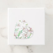 White Lily Illustration Herz Geschenkanhänger (Beispiel)