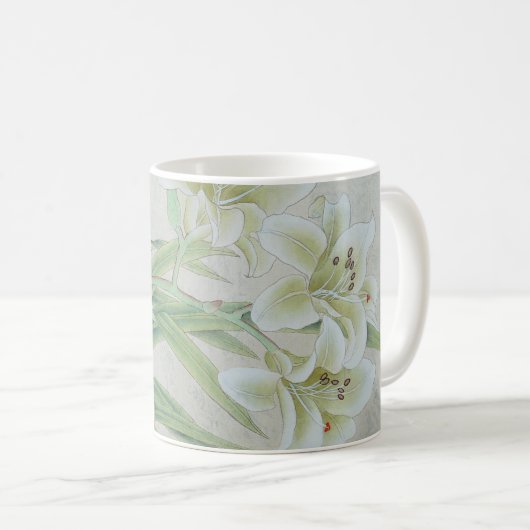 White Lily Kaffeetasse (VorderseiteRechts)