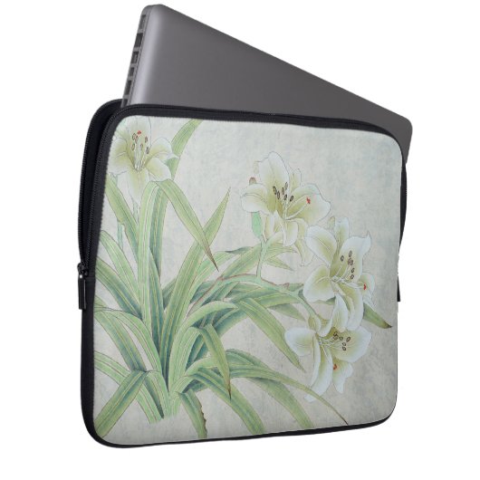 White Lily Laptopschutzhülle (Vorne Rechts)