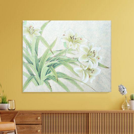 White Lily Leinwanddruck (Insitu (Wohnzimmer))