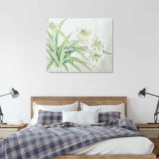 White Lily Leinwanddruck (Insitu (Schlafzimmer))
