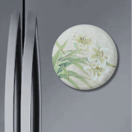 White Lily Magnet