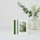 White Lily of the Valley Event Planner Quadratische Visitenkarte (Stehend Vorderseite)