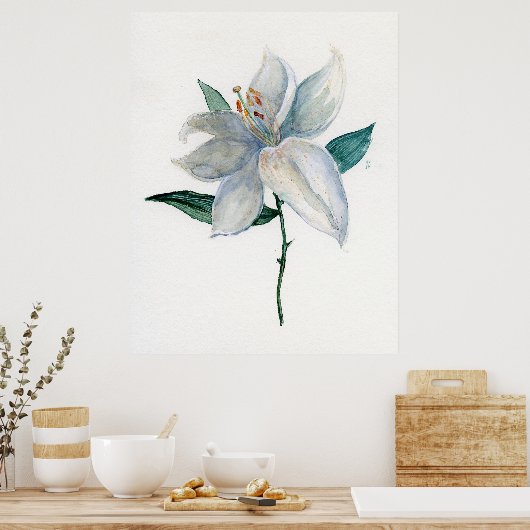 White Lily Poster (Küche)