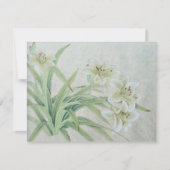 White Lily RSVP Karte (Vorderseite)