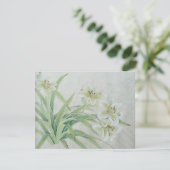 White Lily RSVP Karte (Stehend Vorderseite)