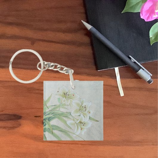 White Lily Schlüsselanhänger