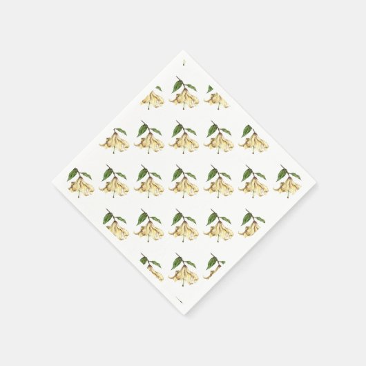 White Lily Serviette (Ecke)