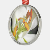 White Lily Silbernes Ornament (Links)