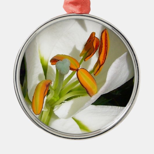 White Lily Silbernes Ornament (Vorne)