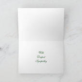 White Lily Sympathy Card Karte (Innenseite)