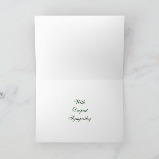 White Lily Sympathy Card Karte (Innenseite)