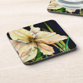 White Lily Watercolor Untersetzer (Linke Seite)