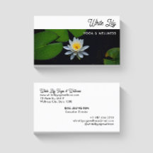 White Lily Yoga & Wellness White Business Card