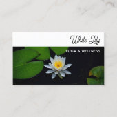White Lily Yoga & Wellness White Business Card Visitenkarte (Vorderseite)
