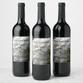 White Limon Hydrangea Wedding Vielen Dank Weinetikett (Flaschen)