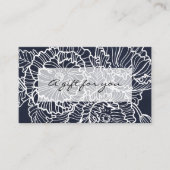White Line Blume auf dem Seefrachtbrief Visitenkarte (Vorderseite)