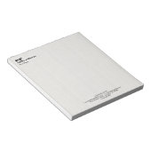 White Linen Burlap Gray Typography Notizblock (angewinkelt)